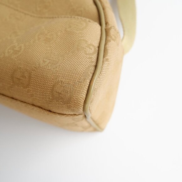 Authentic Preowned Gucci Green GG Canvas Half Moon Shoulder Bag - Picture 6 of 16